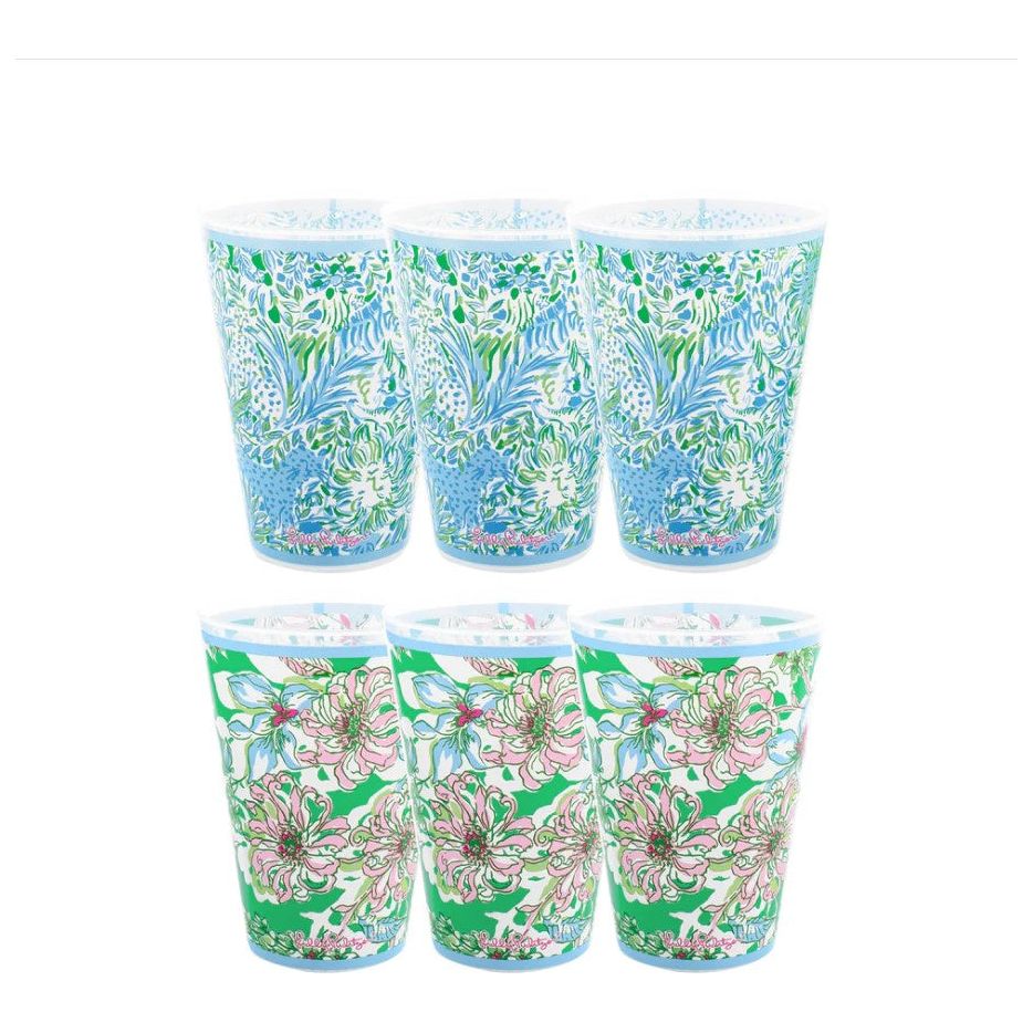 Lilly Pulitzer Pool Cups - Dandy Lions/Blossom Views