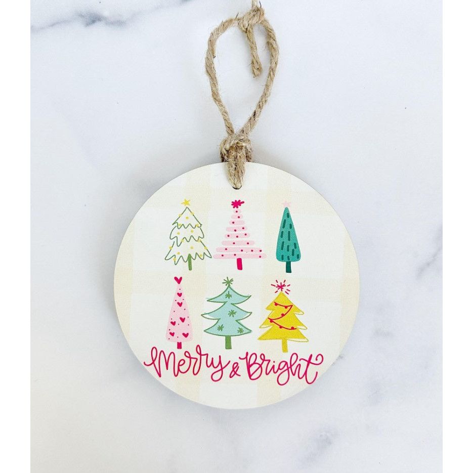 Merry and Bright Trees Ornament - FINAL SALE