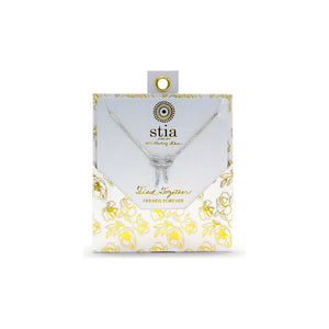 Stia Jewelry - Tied Together Bow Necklace - Silver