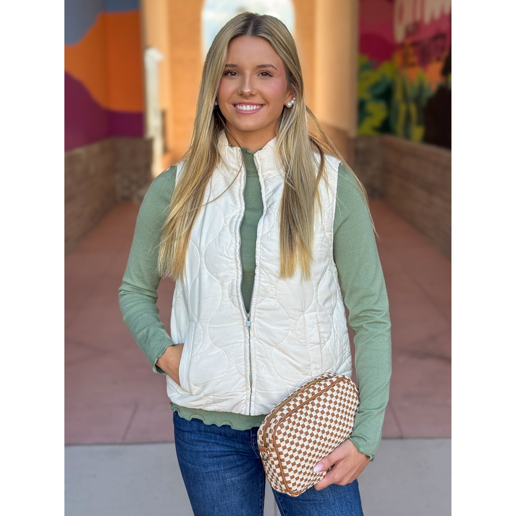 Dear John Hadley Vest - Washed Cream