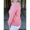 Bailey Raglan Long Sleeve Sweater - Pink