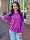 Grace and Lace Mineral Washed Pullover Sweatshirt - Boysenberry