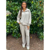 Marcella Modal Pintuck Straight Pant - Mocha Cream