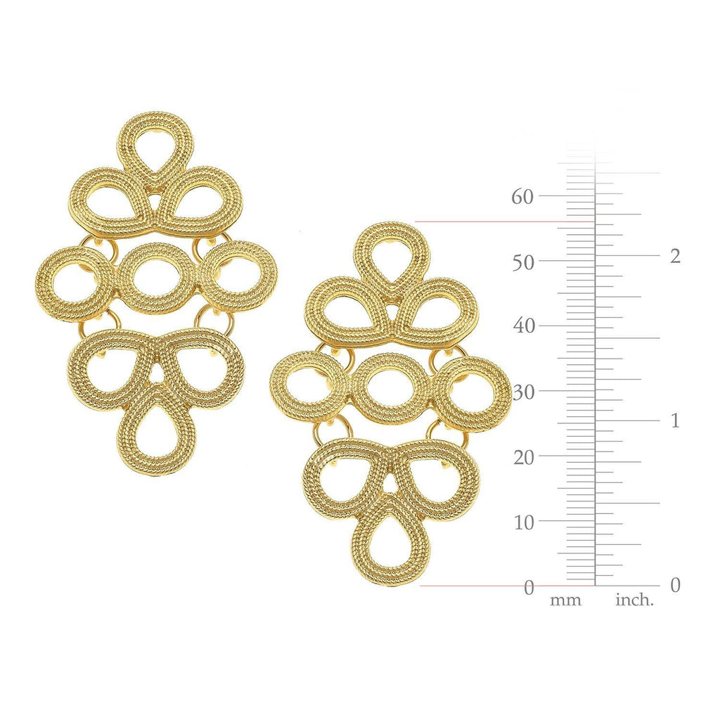 Susan Shaw Gold Multi Circle Post Earrings