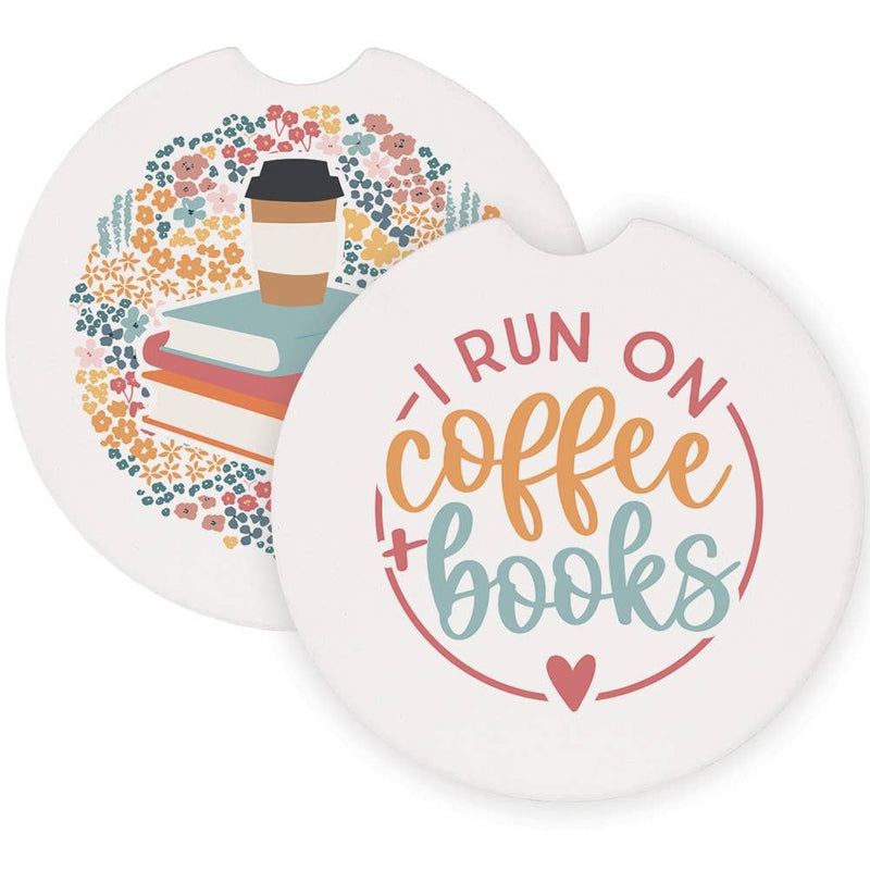 Coffee + Books Florals - Car Coasters
