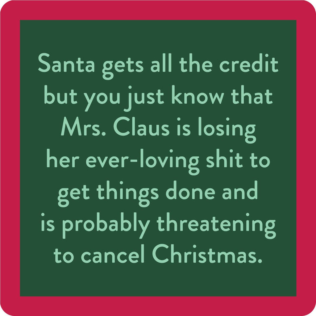 Christmas Mrs. Claus Coaster