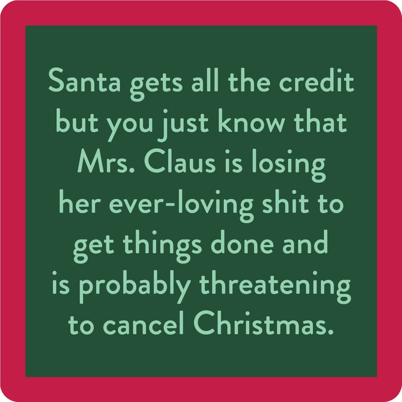 Christmas Mrs. Claus Coaster