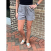 Mila Pull-On Drawstring Tencel Shorts - Earth Grey