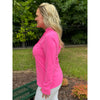 Scarlett Cuffed Sleeve Pullover - Hot Pink