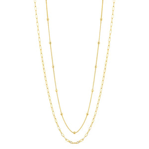 Layered Chain Necklace - Gold
