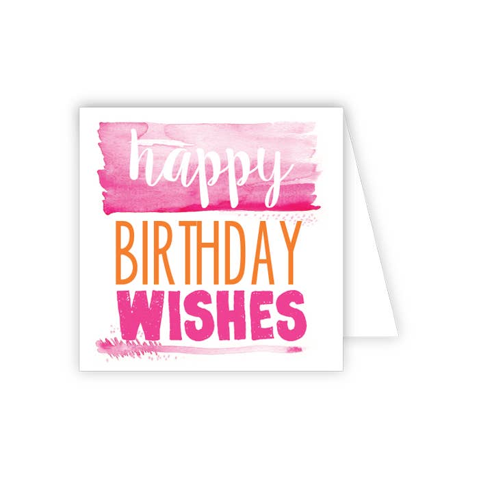 Happy Birthday Wishes Pink Enclosure Card