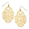 Susan Shaw Gold Filigree Cut Out Earrings