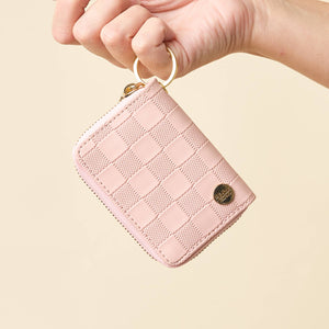 Zip Around Wallet - Blush Check