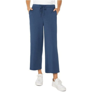 Liverpool Cloud9 Pull On Wide Leg Crop Trouser - Prussian Blue