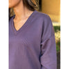 Martina V-Neck Pullover - Raisin Rib