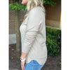 Eileen Basic Boat Neck Long Sleeve Pullover Sweater - Taupe