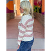 Marilyn Textured Stripe Sweater - Brick
