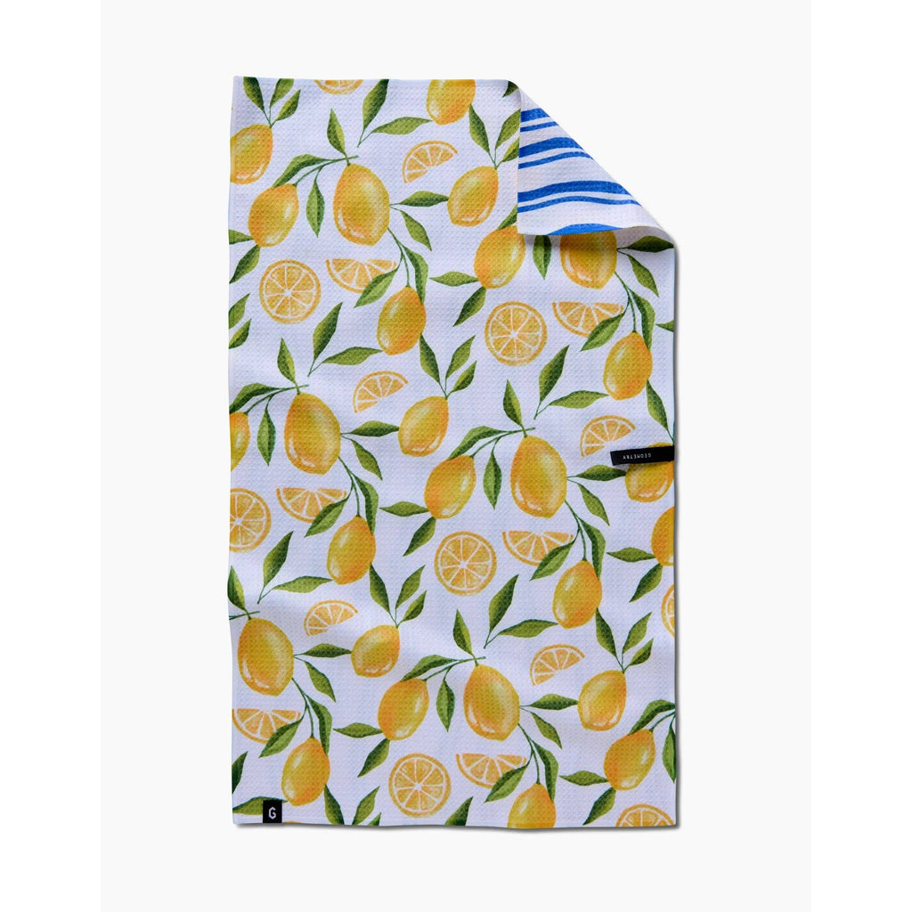 Geometry Double Sided Tea Towel - Lemon Bliss