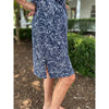 Julie Split Neck Shift Dress - Navy