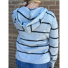 Beckett Ribbed Hoodie Stripe Sweater - Heather Grey - FINAL SALE