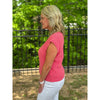 June Sleeveless Textured Top - Coral