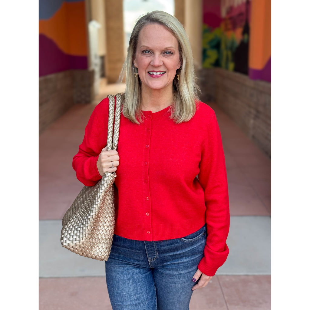 Z Supply Medina Cardigan - Festive Red