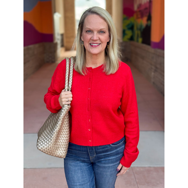 Z Supply Medina Cardigan - Festive Red