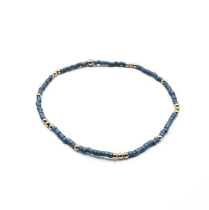 Erin Gray 2 mm Newport Pewter + Gold Filled Waterproof Bracelet