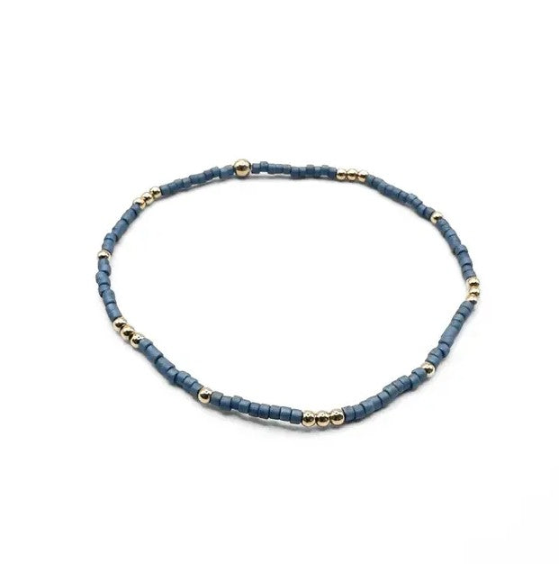 Erin Gray 2 mm Newport Pewter + Gold Filled Waterproof Bracelet