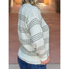 Marilyn Textured Stripe Sweater - Light Olive