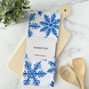 Geometry Tea Towel - Snowy Days Blue