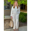 Emmi Ultimate Soft Pleated Wide Leg Lounge Pants - Ivory