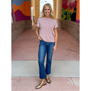 Laramie Ultra Soft Cap Sleeve Sweater - Mauve