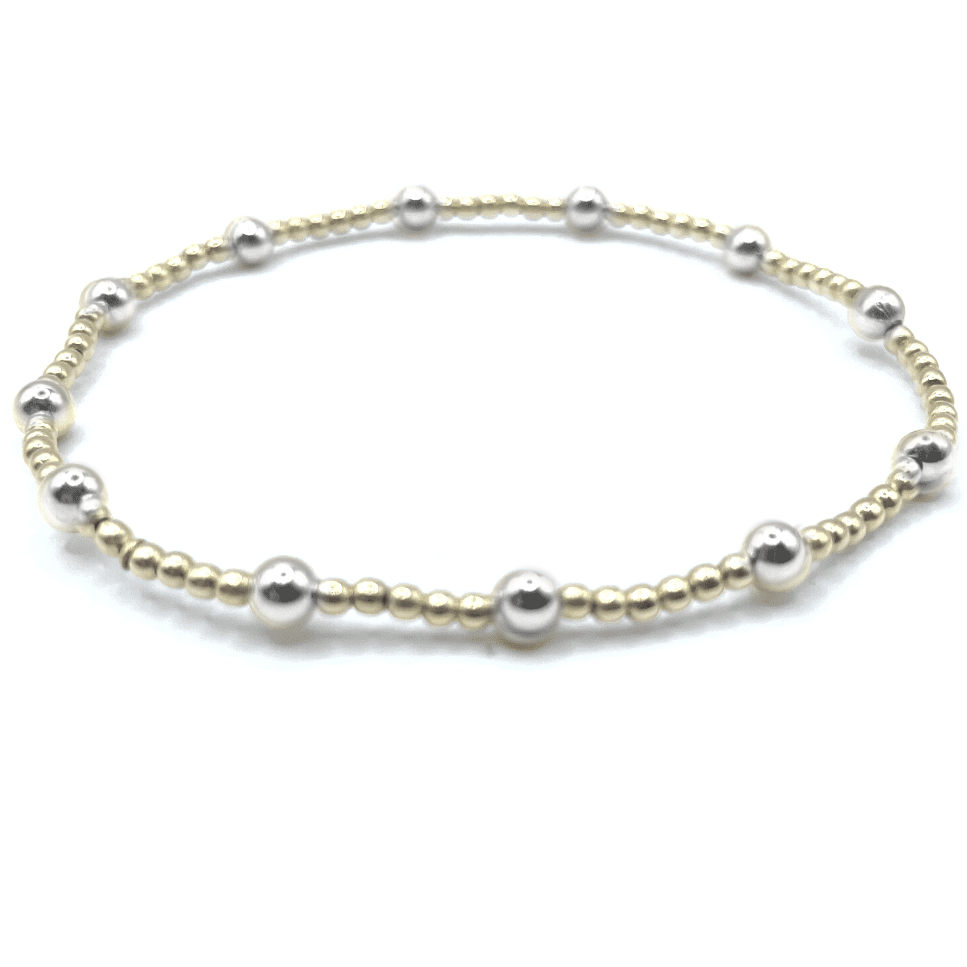 Erin Gray The Malibu Mix Collection 14k Gold-Filled and Sterling Beaded Bracelet