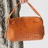 Harper Hobo Woven Shoulder Bag - Brown