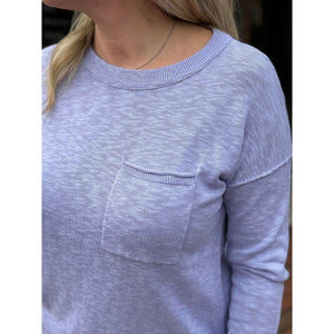 Harper Round Neck Sweater - Periwinkle