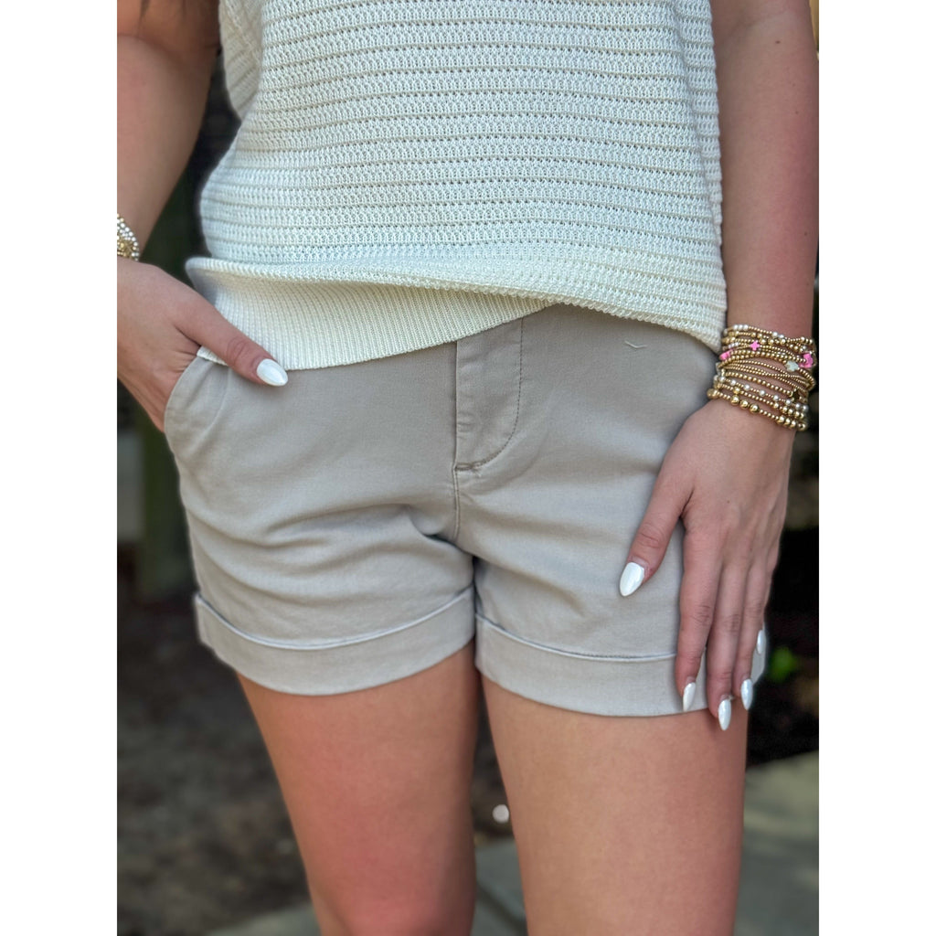 Dear John High Rise North Hampton Shorts - Stone