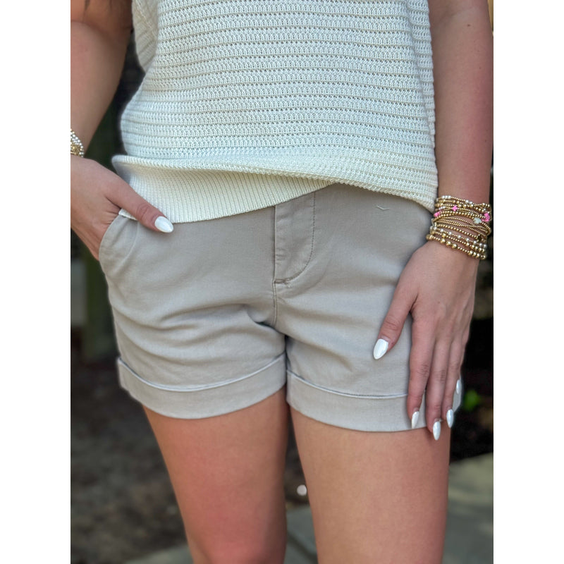 Dear John High Rise North Hampton Shorts - Stone