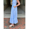 Gracie Sky Striped Maxi Dress - Blue/White