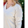 Winnie Basic V-Neck Sweater - Oatmeal