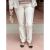 Democracy "Ab" solution Corduroy Straight Leg Pants-  Blanched Almond