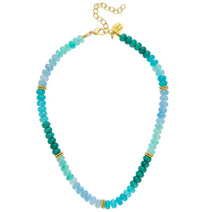 Susan Shaw Lolly Necklace - Blue Jade