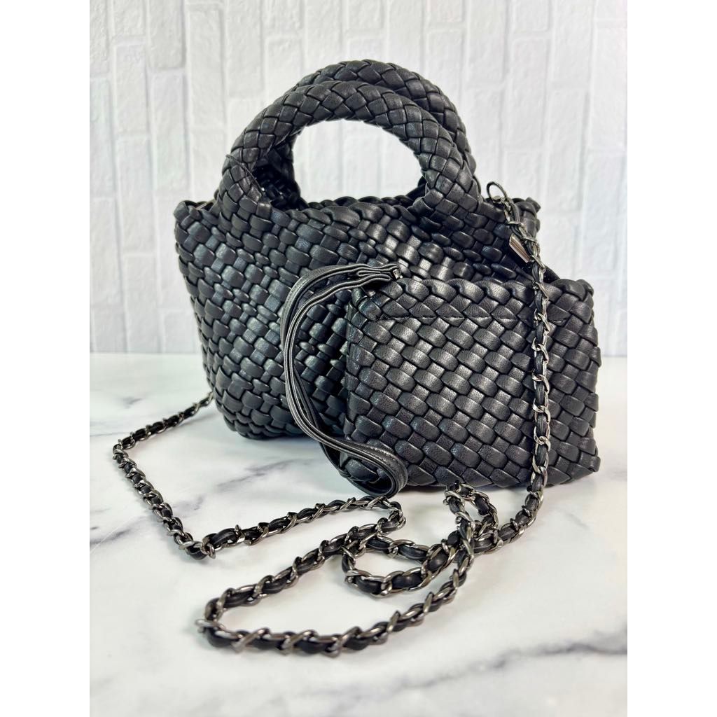 Braided Clutch - Black