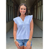 Mirren Ruffled Cap Sleeve Top - Off White