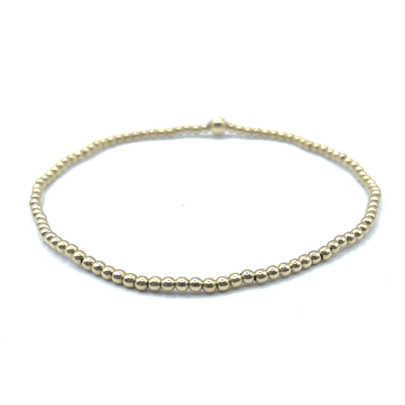 Erin Gray 2mm Gold Filled Waterproof Karma bracelet (with single 4mm)