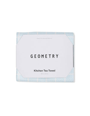 Summer Grid Blue Tea Towel