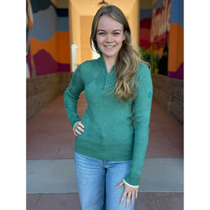 Varley Lawson Half-Zip Knit - Deep Sea – Bless Your Heart Boutique