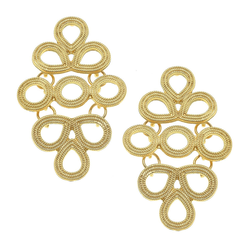 Susan Shaw Gold Multi Circle Post Earrings