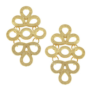 Susan Shaw Gold Multi Circle Post Earrings