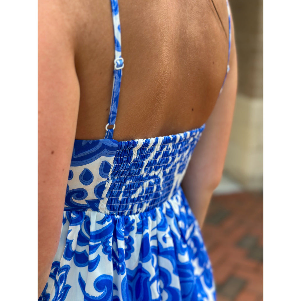 Magee Floral Flowy Dress - Blue